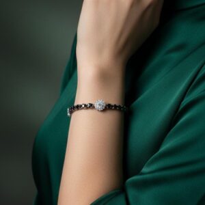 Black & White Round Diamond Bracelet