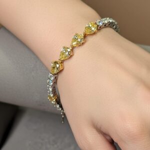 Yellow Diamond Pears Bracelet