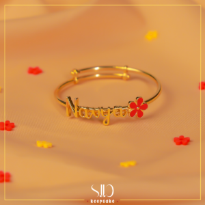 Personalized Name Flower Kada